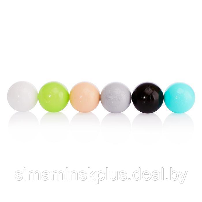 Набор шаров 150 шт, цвета: бирюзовый, серый, белый, чёрный, салатовый, бежевый, диаметр шара 7,5 см - фото 3 - id-p211540745