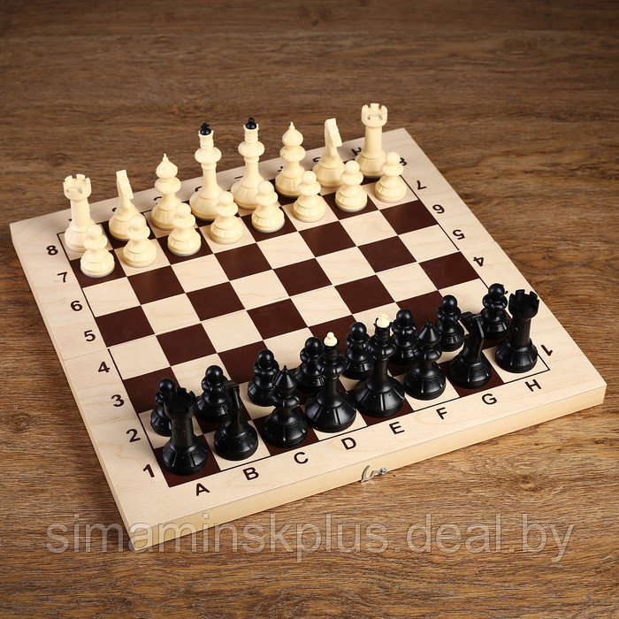 Шахматные фигуры обиходные "Айвенго", король h-10 см, без доски, в картонной упаковке - фото 1 - id-p211542693