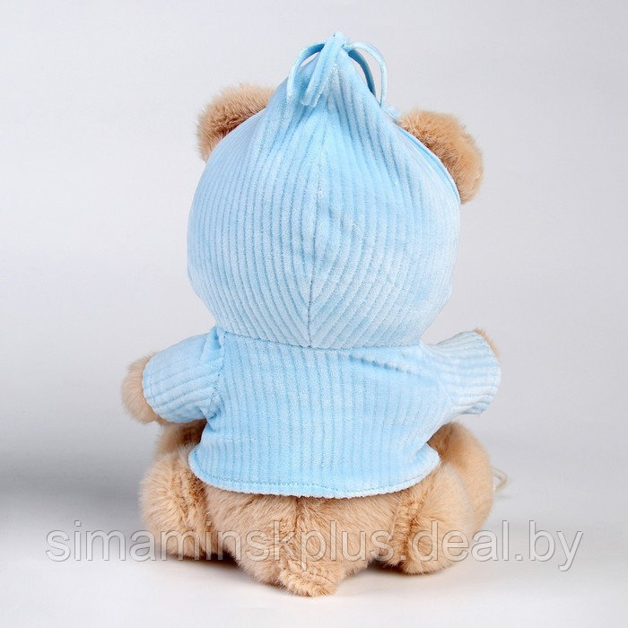 Подарочный набор: мягкая игрушка «Медвежонок» + держатель для пустышки, голубой - фото 6 - id-p211542103