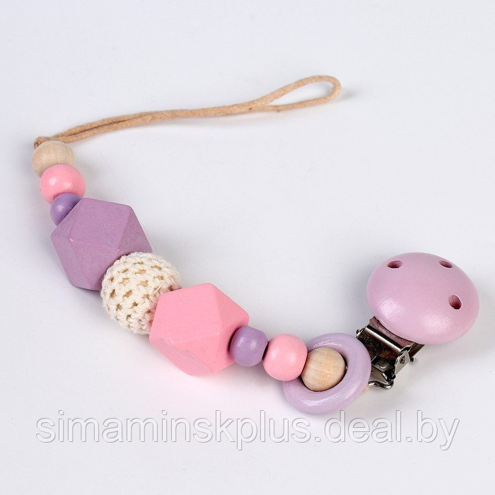 Подарочный набор: мягкая игрушка «Медвежонок» + держатель для пустышки, розовый - фото 6 - id-p211542104
