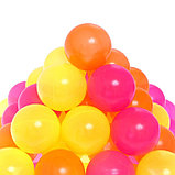 Набор шаров «Флуоресцентные» 500 штук, цвета оранжевый, розовый, лимонный, фото 2