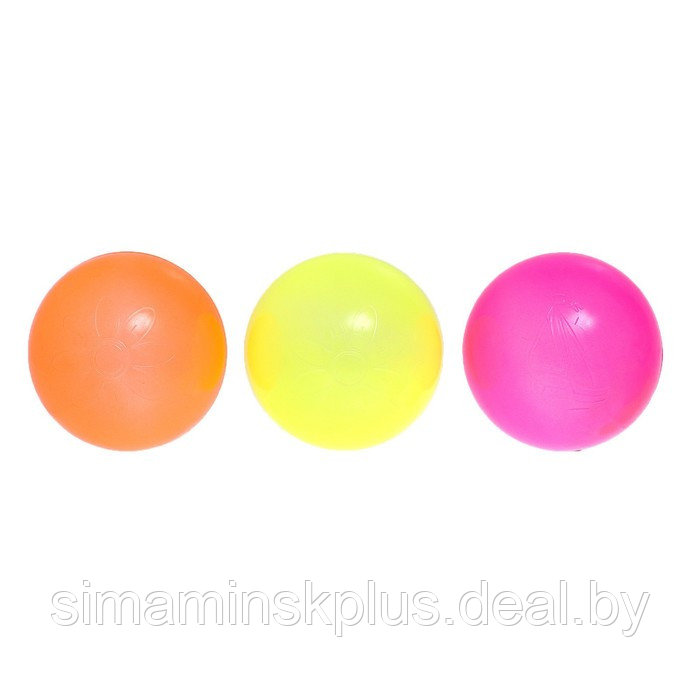 Набор шаров «Флуоресцентные» 500 штук, цвета оранжевый, розовый, лимонный - фото 3 - id-p211540773