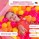 Набор шаров «Флуоресцентные» 500 штук, цвета оранжевый, розовый, лимонный, фото 5
