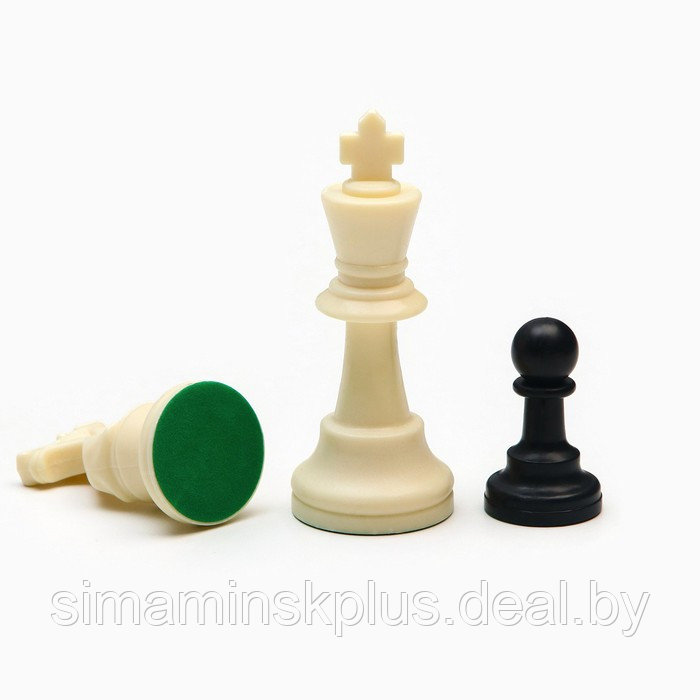 Шахматы в пакете, фигуры (пешка h-4.5 см, ферзь h-7.5 см), поле 50 х 50 см - фото 4 - id-p211542699
