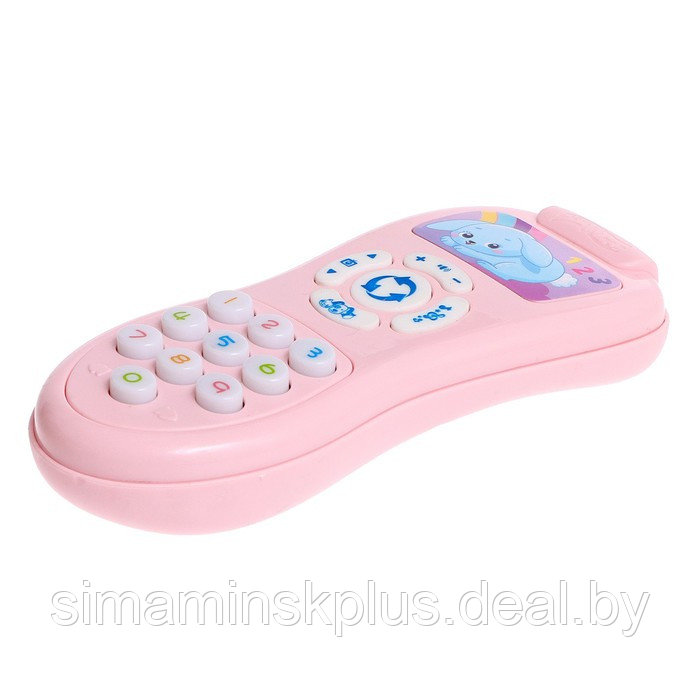 Обучающая игрушка «Умный пульт», цифры, формы, песни, звуки, цвет розовый - фото 2 - id-p211538591