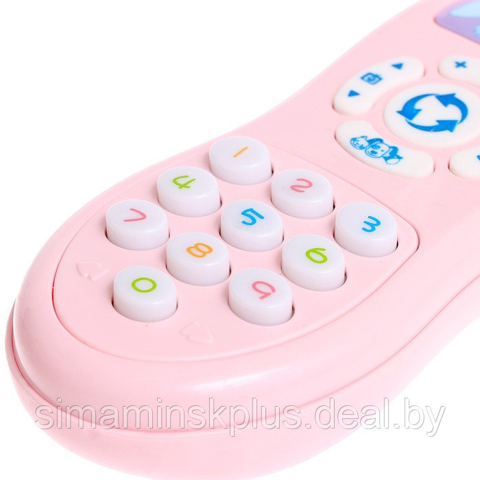 Обучающая игрушка «Умный пульт», цифры, формы, песни, звуки, цвет розовый - фото 3 - id-p211538591