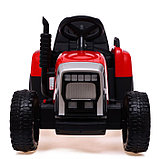 Электромобиль «Трактор», с прицепом, EVA колеса, кожаное сидение, цвет красный, фото 6