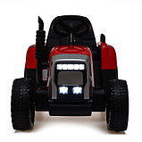 Электромобиль «Трактор», с прицепом, EVA колеса, кожаное сидение, цвет красный, фото 8