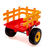 Электромобиль «Трактор», с прицепом, EVA колеса, кожаное сидение, цвет красный, фото 9