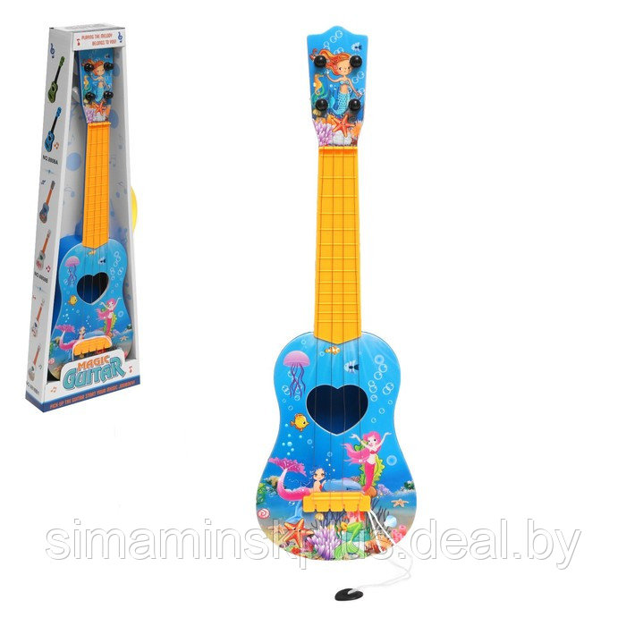 Игрушка музыкальная «Гитара. Волшебный мир», 4 струны, цвета МИКС - фото 1 - id-p211540829