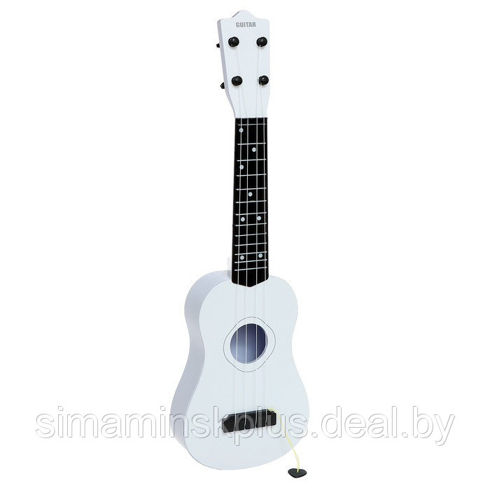 Игрушка музыкальная - гитара «Стиль», 4 струны, 57 см., цвет белый - фото 2 - id-p211540837