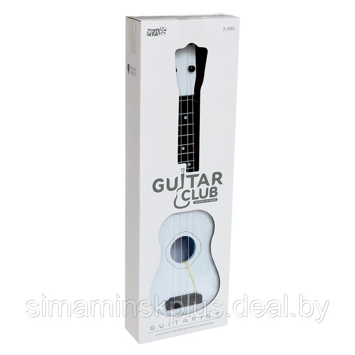 Игрушка музыкальная - гитара «Стиль», 4 струны, 57 см., цвет белый - фото 6 - id-p211540837