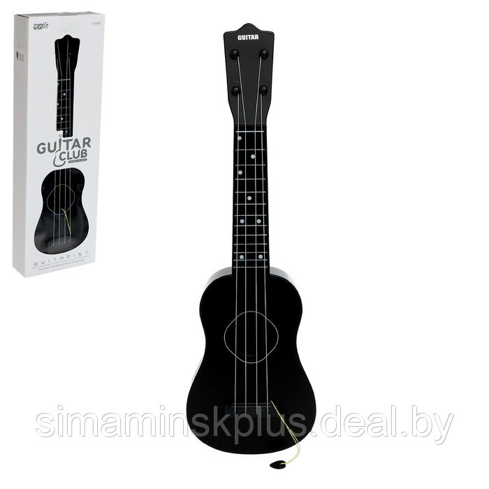 Игрушка музыкальная - гитара «Стиль», 4 струны, 57 см., цвет чёрный - фото 1 - id-p211540838