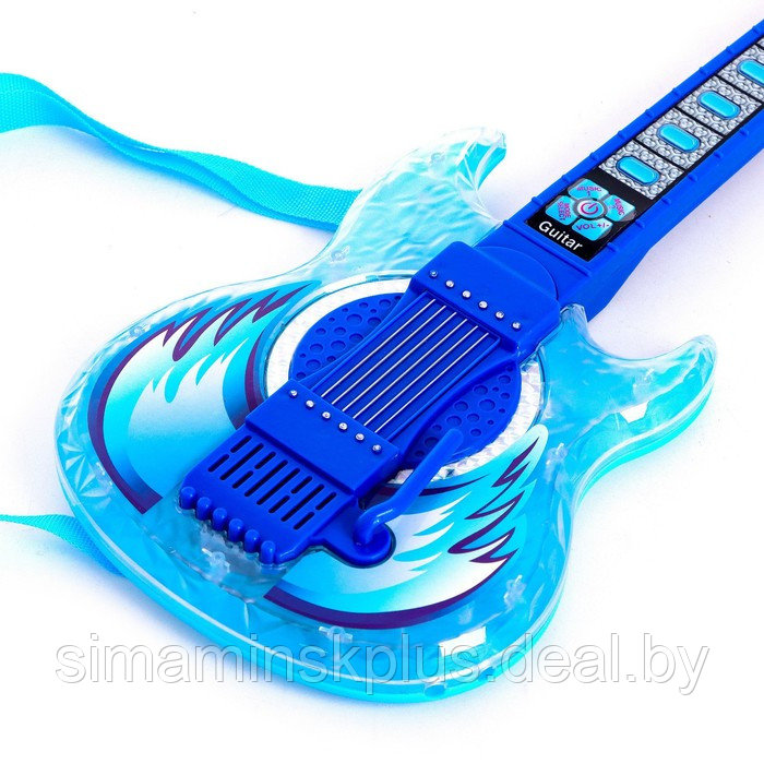 Игрушка музыкальная гитара «Играй и пой», с двойным микрофоном, звуковые эффекты - фото 5 - id-p211540848