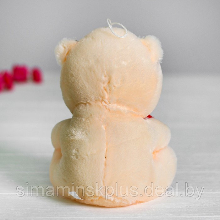 Мягкая игрушка «Медведь с сердцем», пайетки, цвет красно-серебряный - фото 2 - id-p211541505