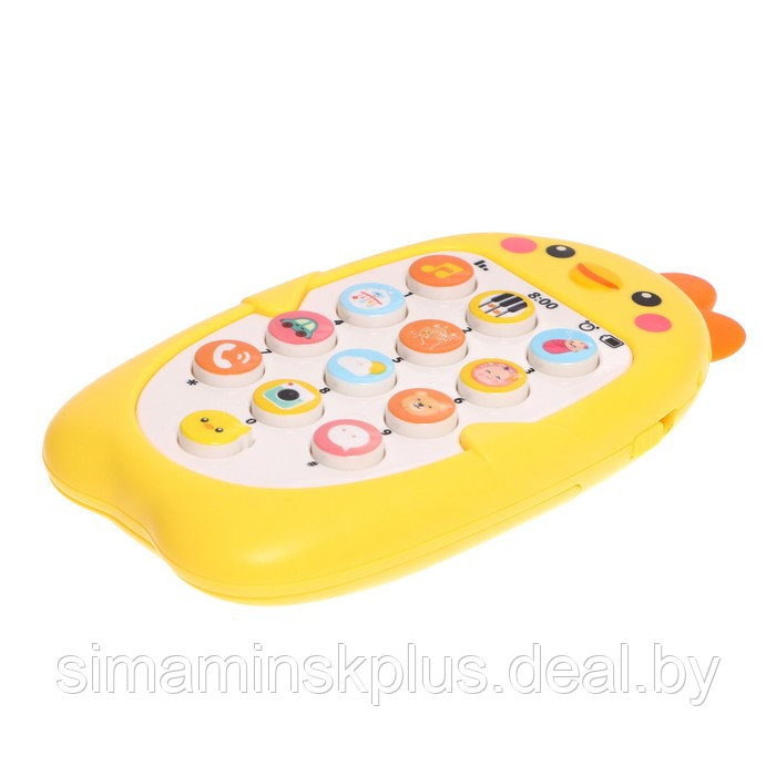 Музыкальный телефончик «Малыш Цыпа», звук, цвет жёлтый - фото 2 - id-p211540899