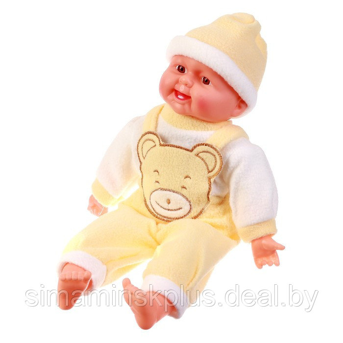 Мягкая игрушка «Кукла» жёлтый костюм, хохочет - фото 1 - id-p211538178