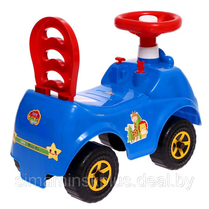 Машина-каталка Cool Riders «Сафари», с клаксоном, цвет синий - фото 3 - id-p211538742