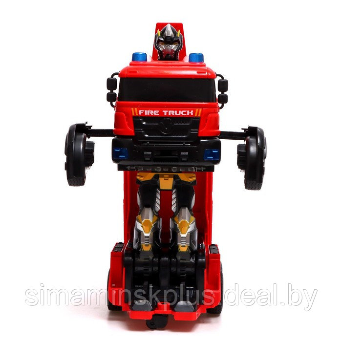 Робот радиоуправляемый «Пожарная машина», трансформируется, световые и звуковые эффекты - фото 6 - id-p211539255