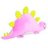 Мягкая игрушка-подушка «Стегозавр», 70 см, цвет светло-фиолетовый, фото 3