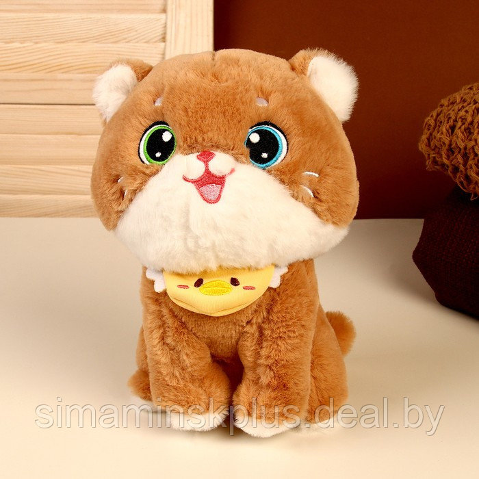 Мягкая игрушка «Кот», размер 21 см, цвет бежевый - фото 1 - id-p211541610