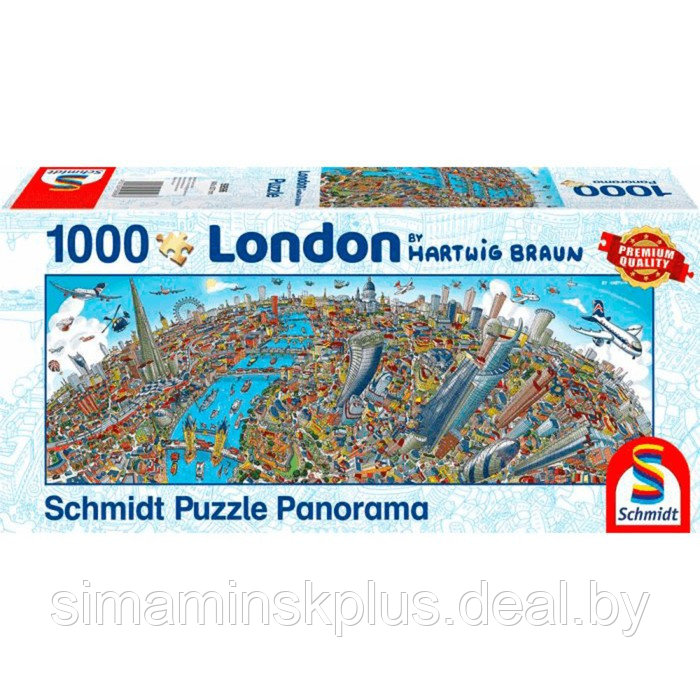 Пазл панорама «Хартвиг Браун. Панорама города - Лондон», 1000 элементов - фото 1 - id-p211543730
