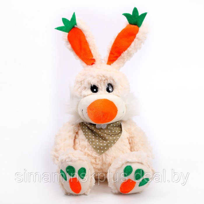Мягкая игрушка «Кролик», с морковками, цвета МИКС - фото 1 - id-p211541636