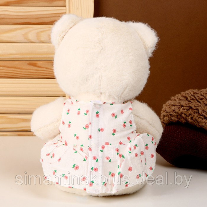 Мягкая игрушка «Медведь» в платье, 26 см, цвет белый - фото 3 - id-p211541676