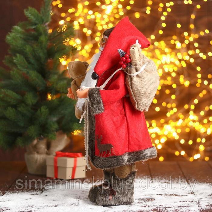 Дед Мороз "В красной шубке с мишкой" 22х45 см - фото 2 - id-p211542946