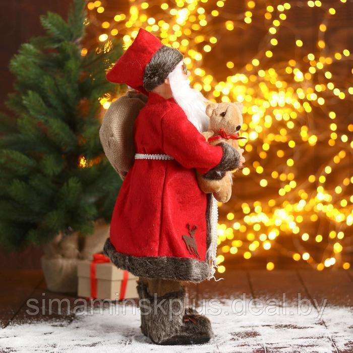 Дед Мороз "В красной шубке с мишкой" 22х45 см - фото 4 - id-p211542946