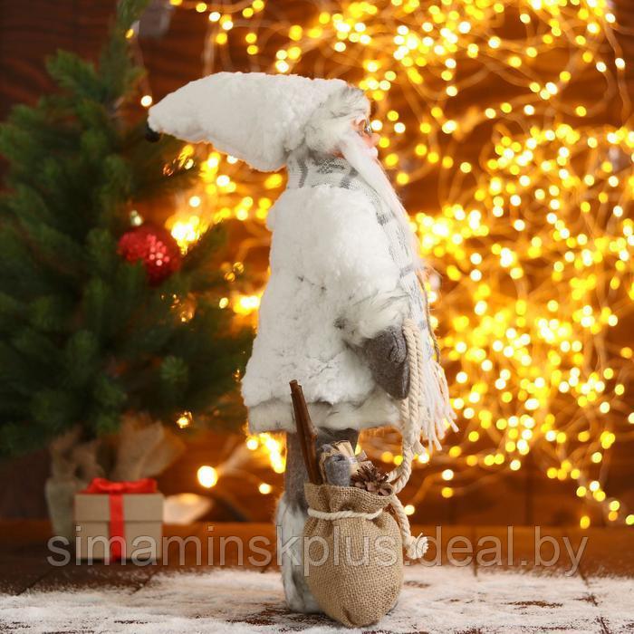 Дед Мороз "В белой шубке с лыжами" 23х45 см - фото 4 - id-p211542947