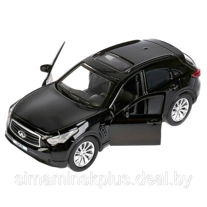 Машина металлическая, инерционная Infiniti Qx70, цвет чёрный, 12 см, открывающиеся двери - фото 2 - id-p211539903