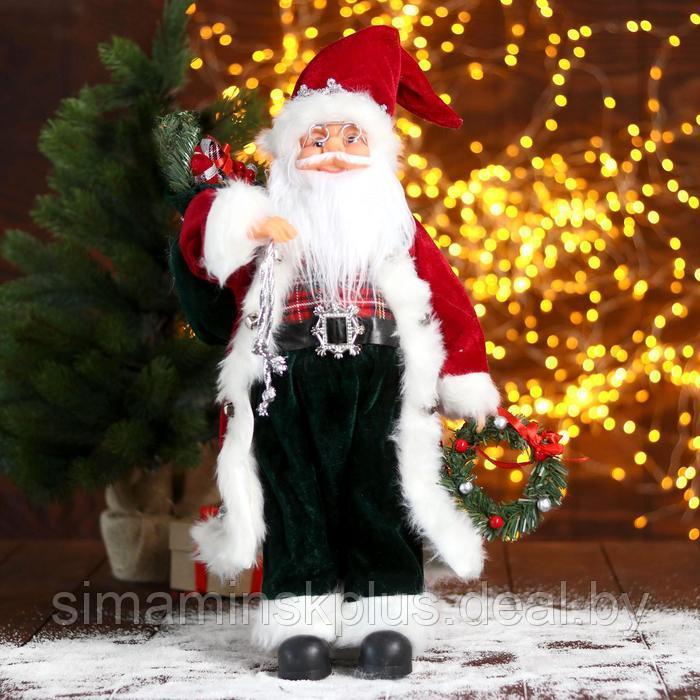 Дед Мороз "В красной шубке с новогодним венком" 24х45 см - фото 1 - id-p211542962