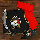 Карнавальный костюм «Полундра», жилетка, шляпа, пояс, меч, фото 4