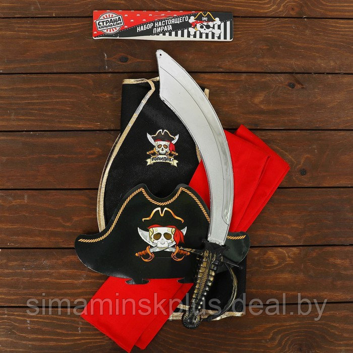 Карнавальный костюм «Полундра», жилетка, шляпа, пояс, меч - фото 5 - id-p211539365