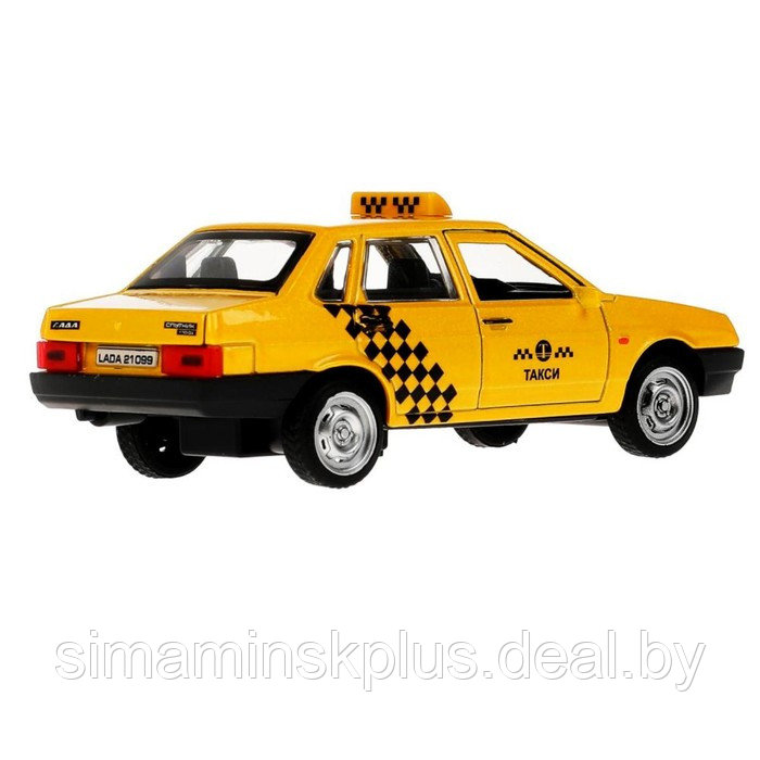 Машина металлическая ВАЗ-21099 «Спутник такси», 12 см, открываются двери и багажник, цвет жёлтый - фото 6 - id-p211539905