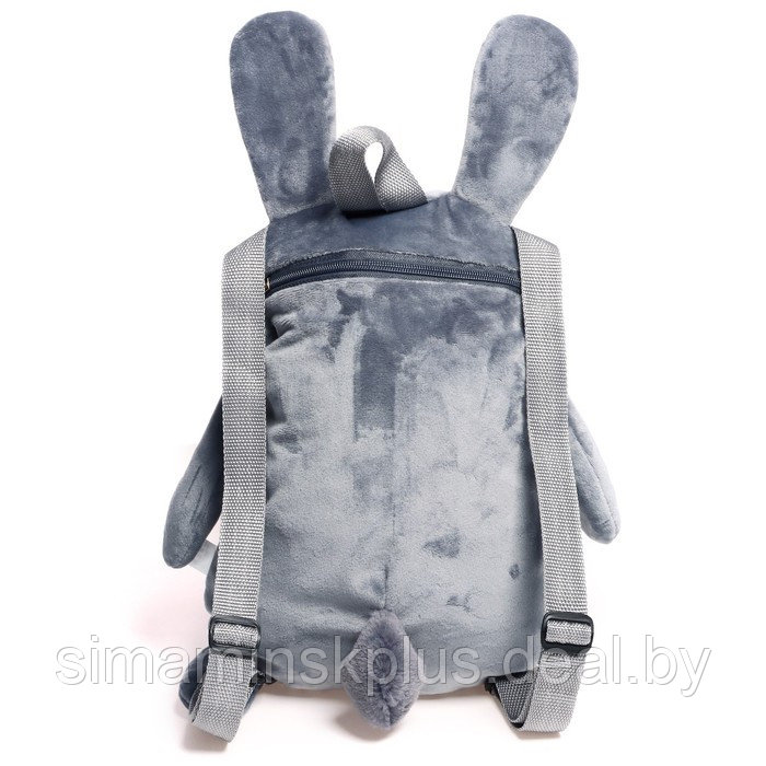 Мягкая игрушка-рюкзак «Зайка», цвет серый - фото 4 - id-p211541032