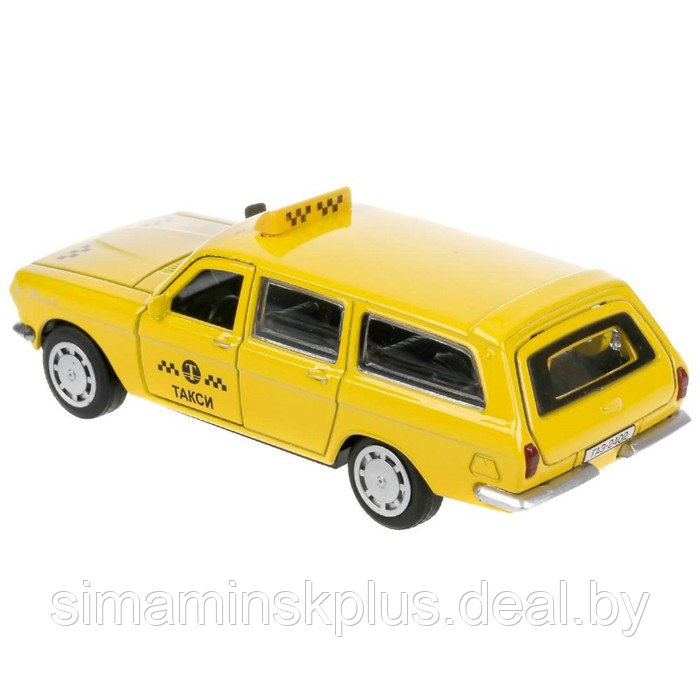 Машина металлическая ГАЗ-2402 «Волга такси», 12 см, открываются двери и багажник, цвет жёлтый - фото 3 - id-p211539914