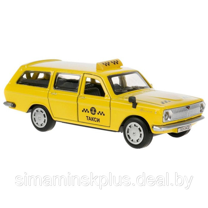 Машина металлическая ГАЗ-2402 «Волга такси», 12 см, открываются двери и багажник, цвет жёлтый - фото 5 - id-p211539914