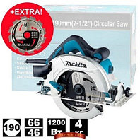 Циркулярная пила Makita HS7601X1 (1200W, 190мм, 2 диска)