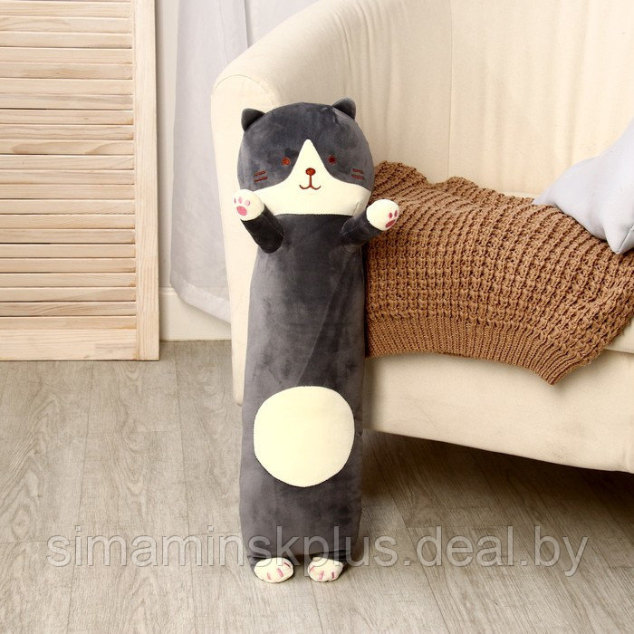 Мягкая игрушка-подушка «Кот», 65 см, цвет серый - фото 1 - id-p211541089