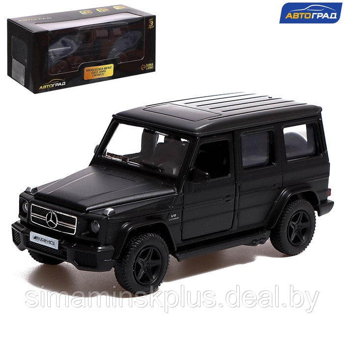 Машина металлическая MERCEDES-BENZ G63 AMG, 1:32, открываются двери, инерция, цвет чёрный матовый - фото 1 - id-p211539980