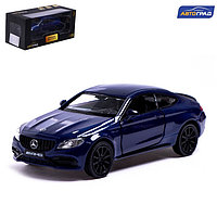 Машина металлическая MERCEDES-AMG C63 S COUPE, 1:32, открываются двери, инерция, цвет синий