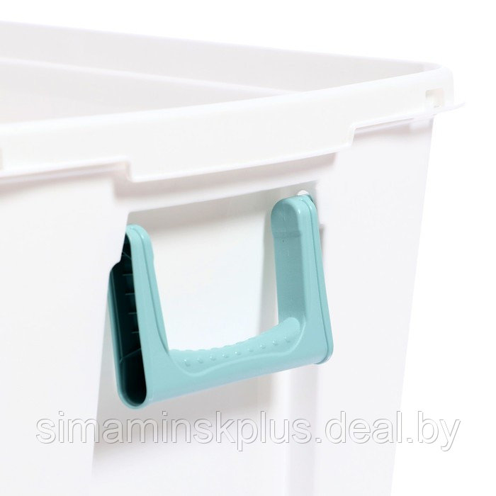 Ящик для игрушек на колесах «Горы», с декором, 685 × 395 × 385 мм, цвет светло-голубой - фото 6 - id-p211544536
