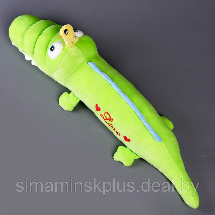 Мягкая игрушка-подушка «Крокодил с уточкой», 65 см, цвет зелёный - фото 6 - id-p211541116