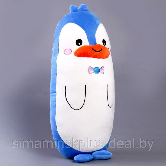 Мягкая игрушка-подушка «Пингвин с бантиком», 50 см, цвет бело-голубой - фото 2 - id-p211541138