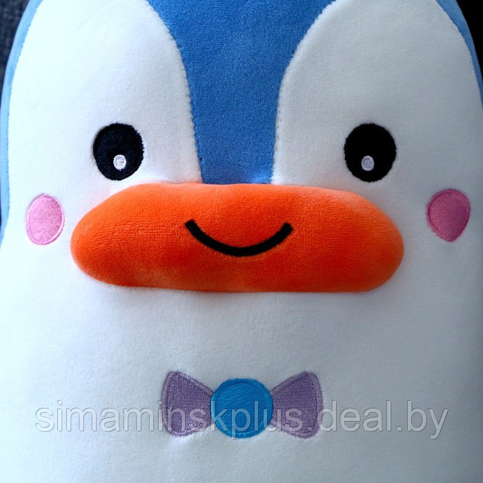 Мягкая игрушка-подушка «Пингвин с бантиком», 50 см, цвет бело-голубой - фото 3 - id-p211541138