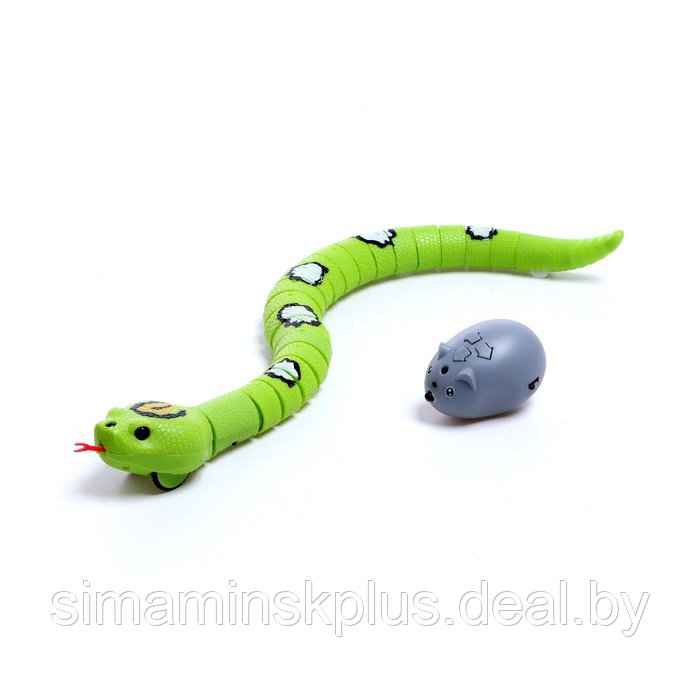 Змея радиоуправляемая «Джунгли», работает от аккумулятора, цвет зеленый - фото 6 - id-p211543946