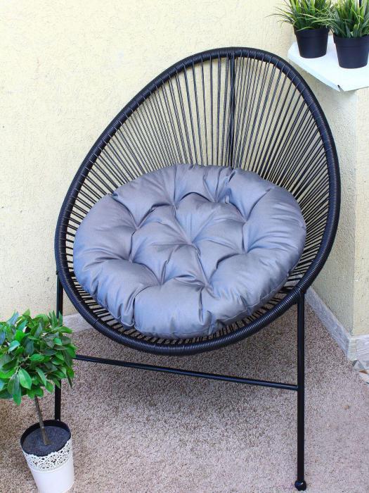 Подушки для садовой мебели сиденье на кресло кокон гамак качели стулья круглая сидушка серая сидение - фото 7 - id-p211573712