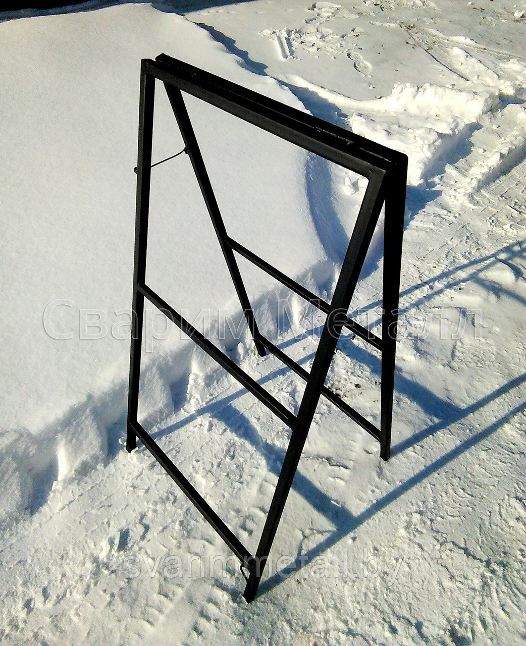 Штендер рекламный, с полотном, из металла, черный - фото 7 - id-p117061328